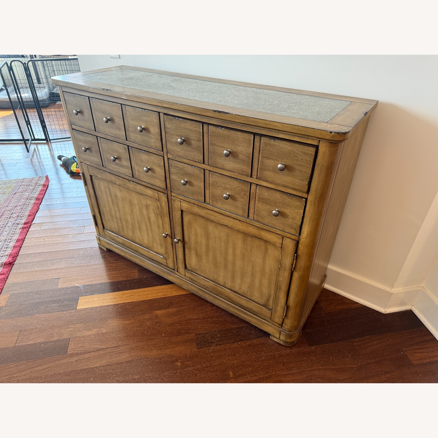 Reclaimed Wood Sideboard w Stone Top - image-2