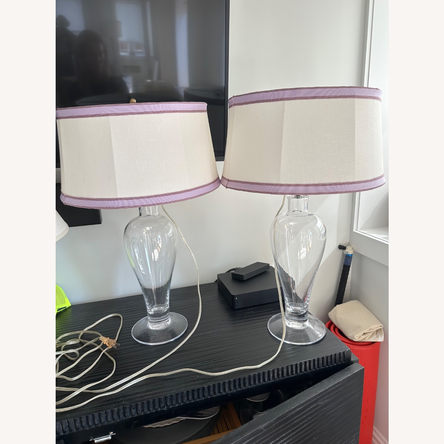 Simon Pearce Transparent Glass Table Lamps - image-1