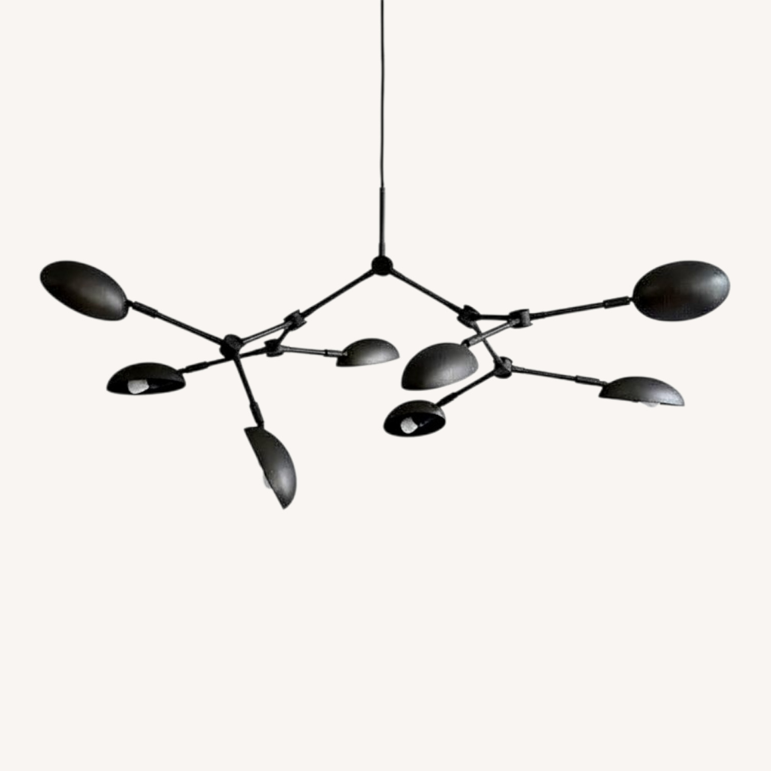 Drop Black Metal Ceiling Chandelier - image-0