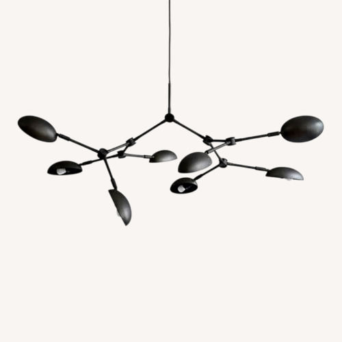 Used Drop Black Metal Ceiling Chandelier  for sale on AptDeco