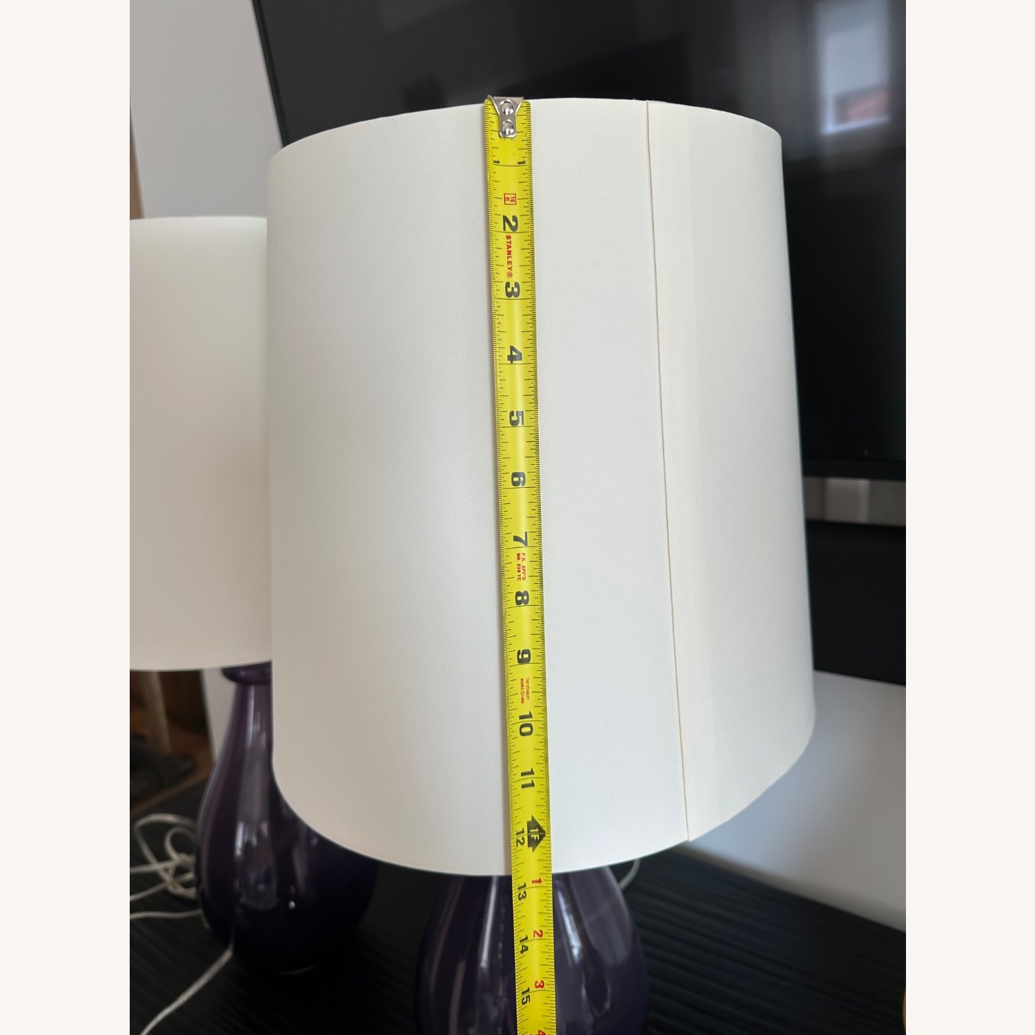 Arteriors Home Tanner Kenzie Purple Glass Table Lamps - image-4