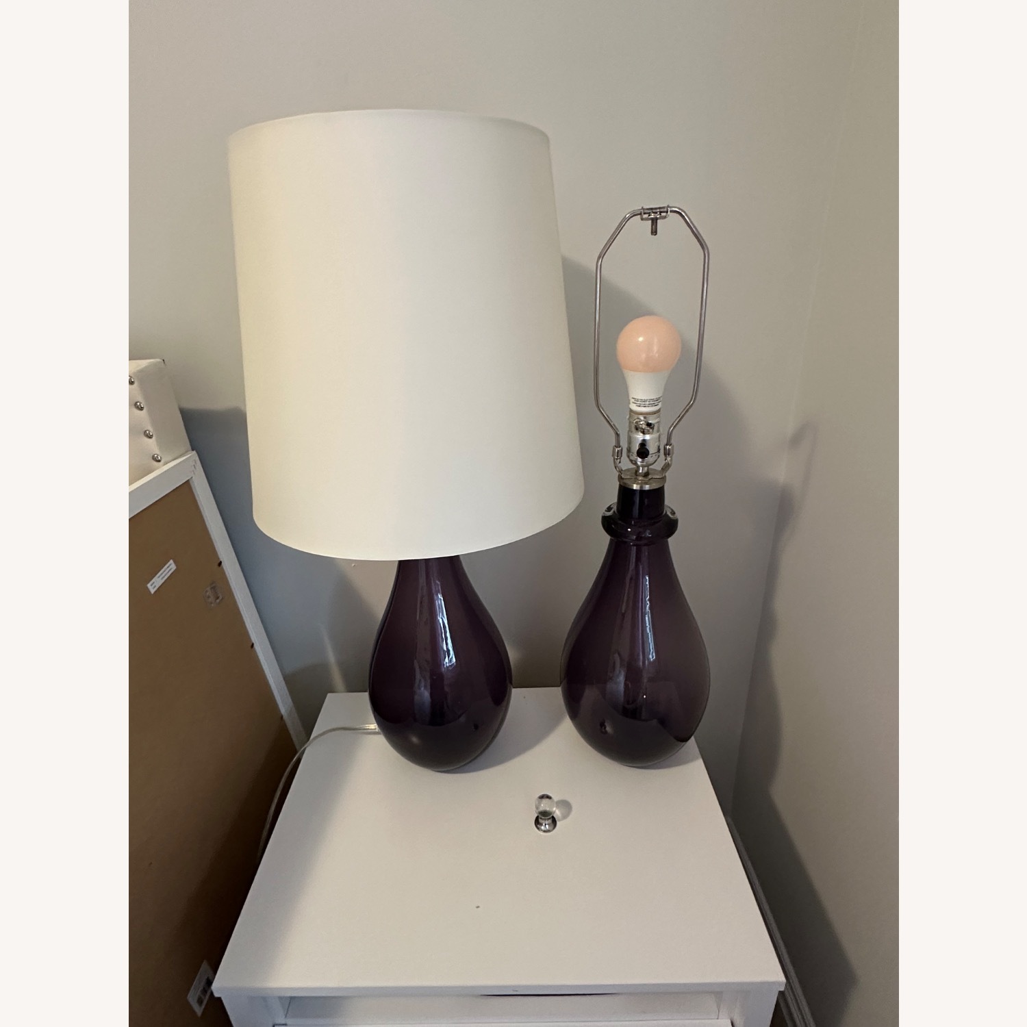 Arteriors Home Tanner Kenzie Purple Glass Table Lamps - image-6