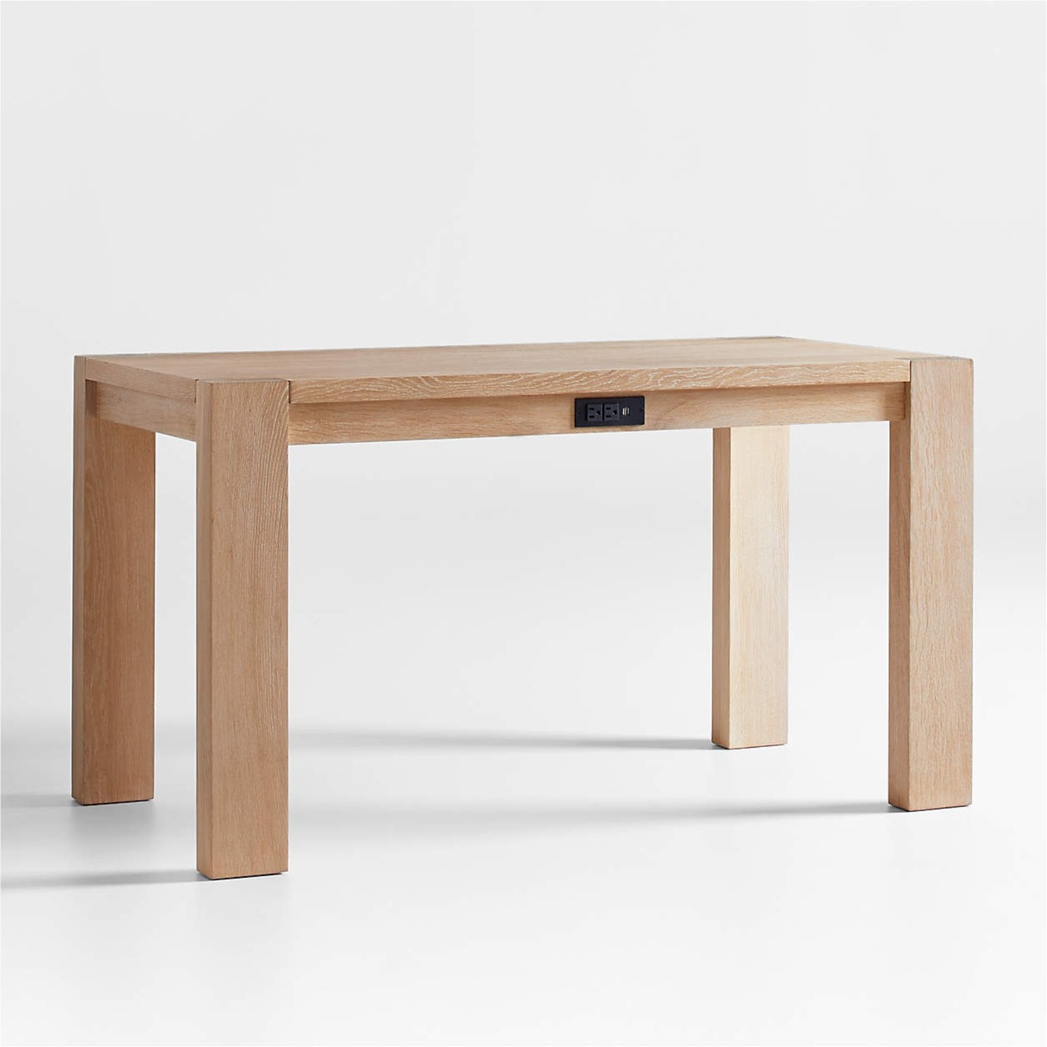 Terra Natural White Oak Wood Desk - image-4