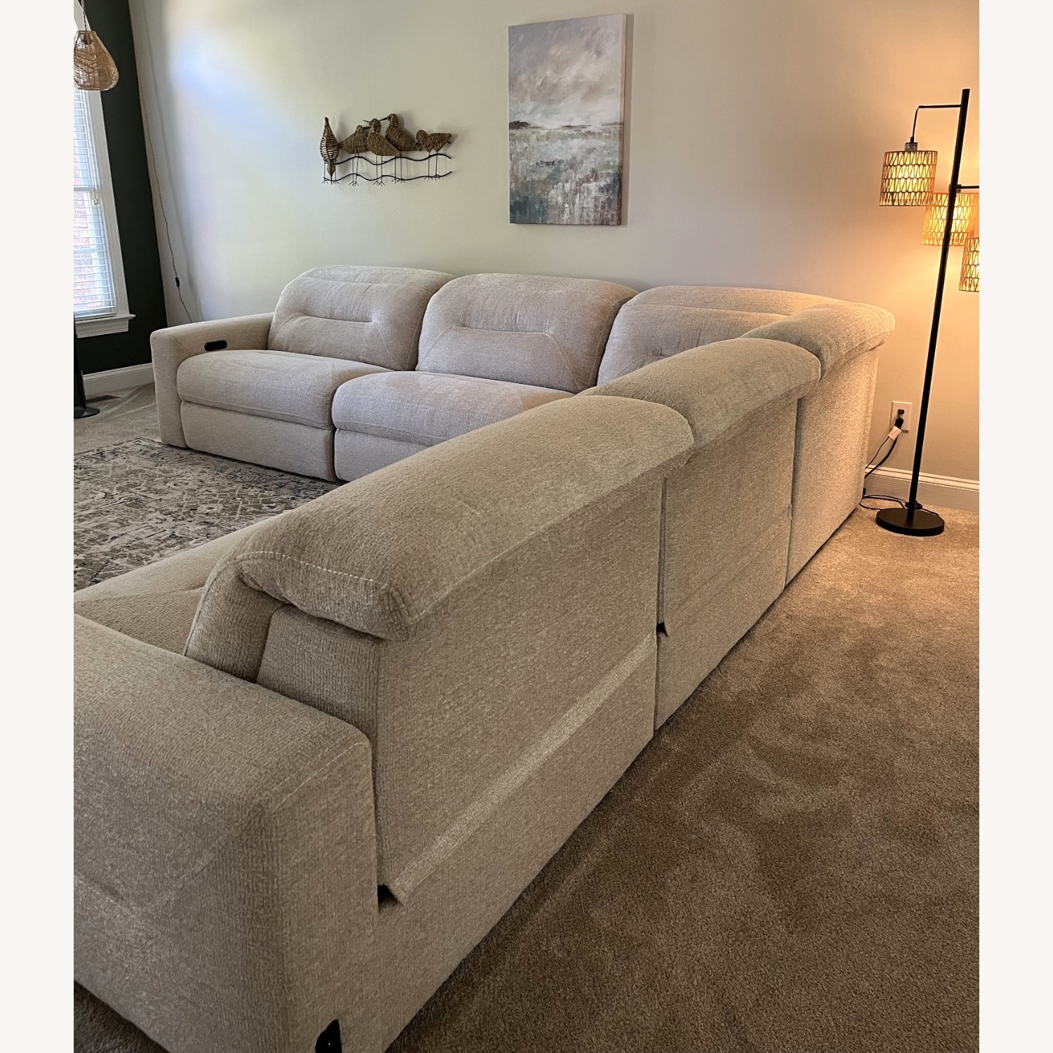 Rooms To Go  Natural 3+ Reclining Sectional Seater Sofa - image-8