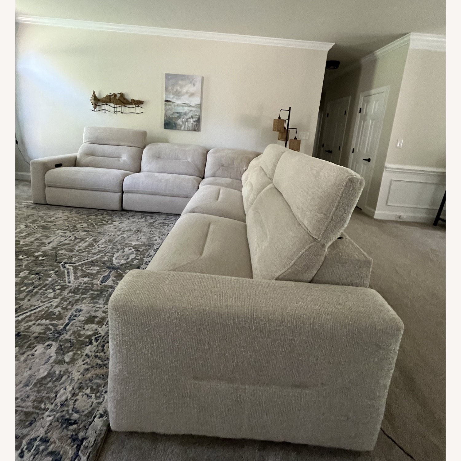 Rooms To Go  Natural 3+ Reclining Sectional Seater Sofa - image-9