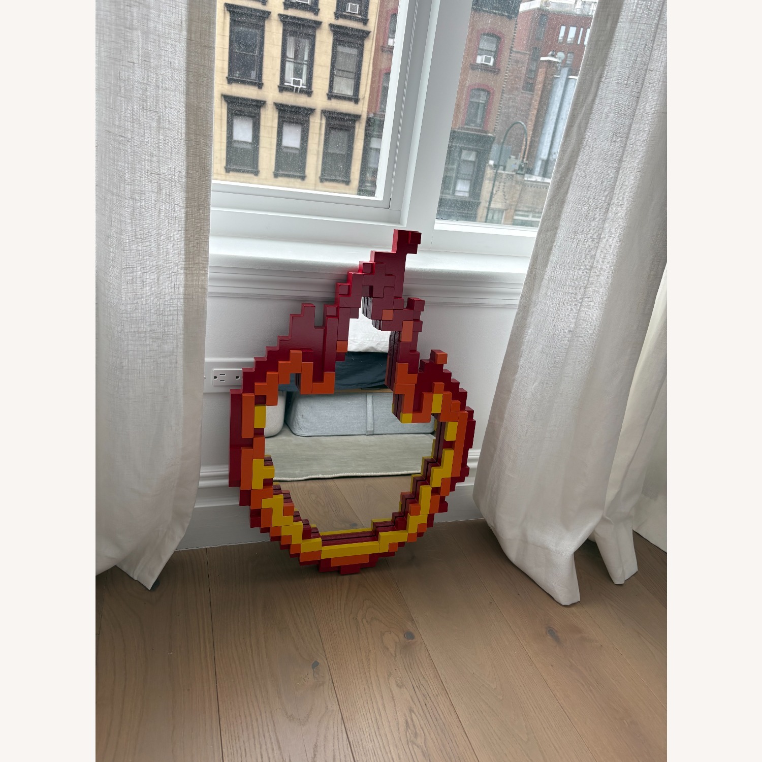 Seletti Red Wood Wall Mirror - image-3