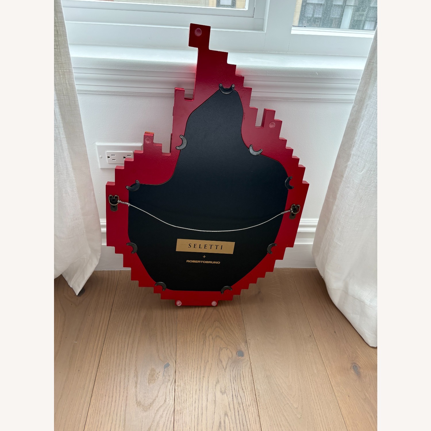 Seletti Red Wood Wall Mirror - image-4