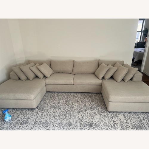 Used Wayfair Light Gray Fabric 3+ Piece Sectional for sale on AptDeco