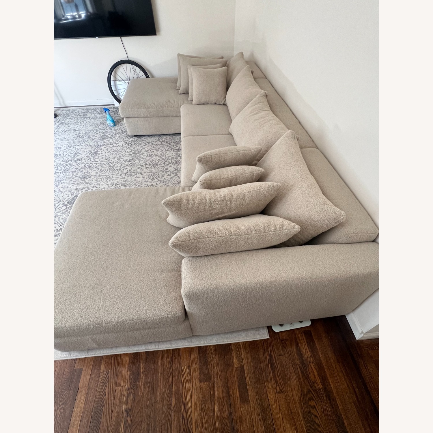 Wayfair Light Gray Fabric 3+ Piece Sectional - image-6