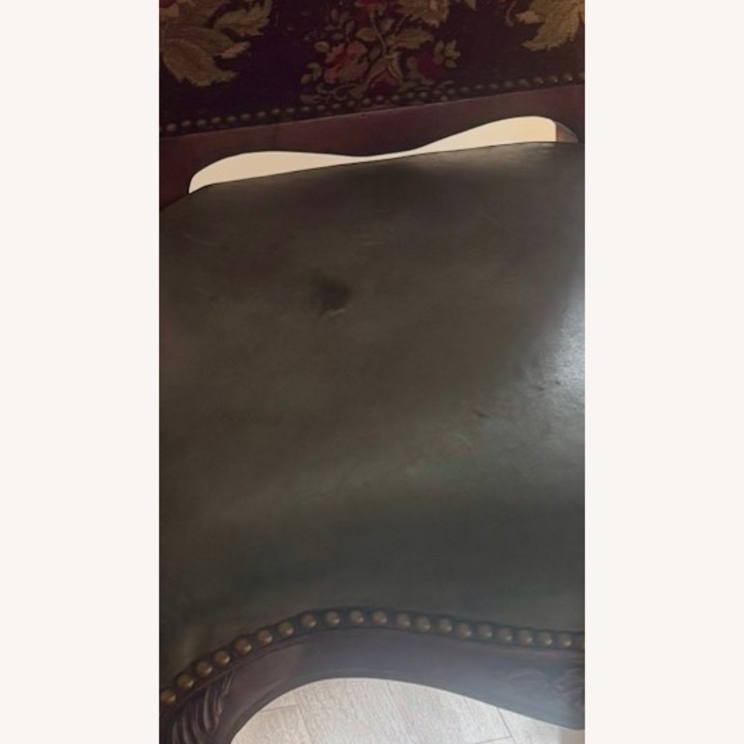 Henredon High Back Fabric and Leather Armchair  - image-3