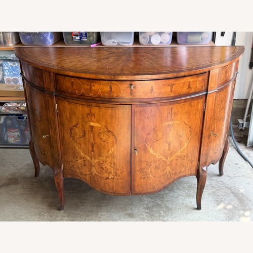 Used John Richard Handpainted Demilune Cabinet for sale on AptDeco