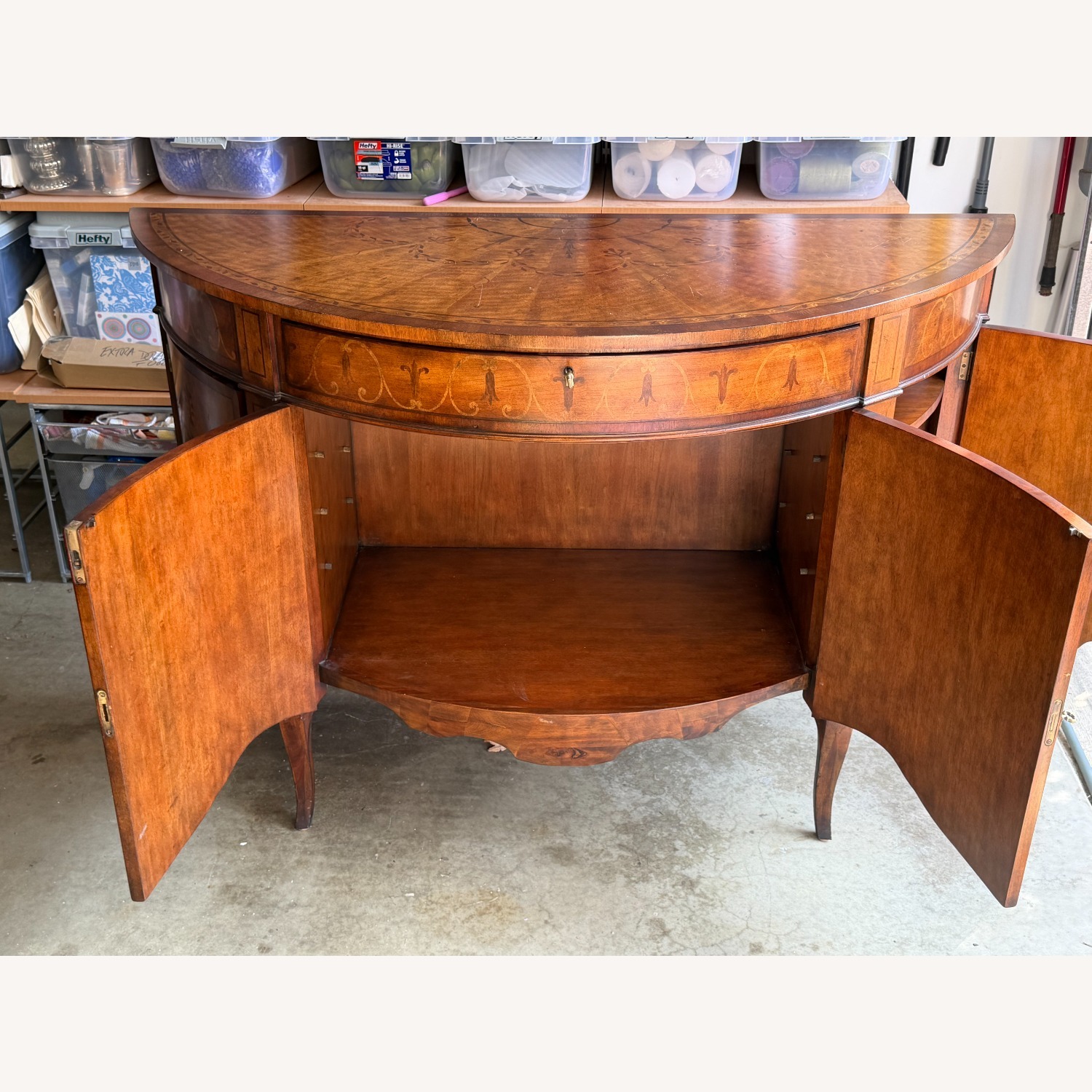 John Richard Handpainted Demilune Cabinet - image-2