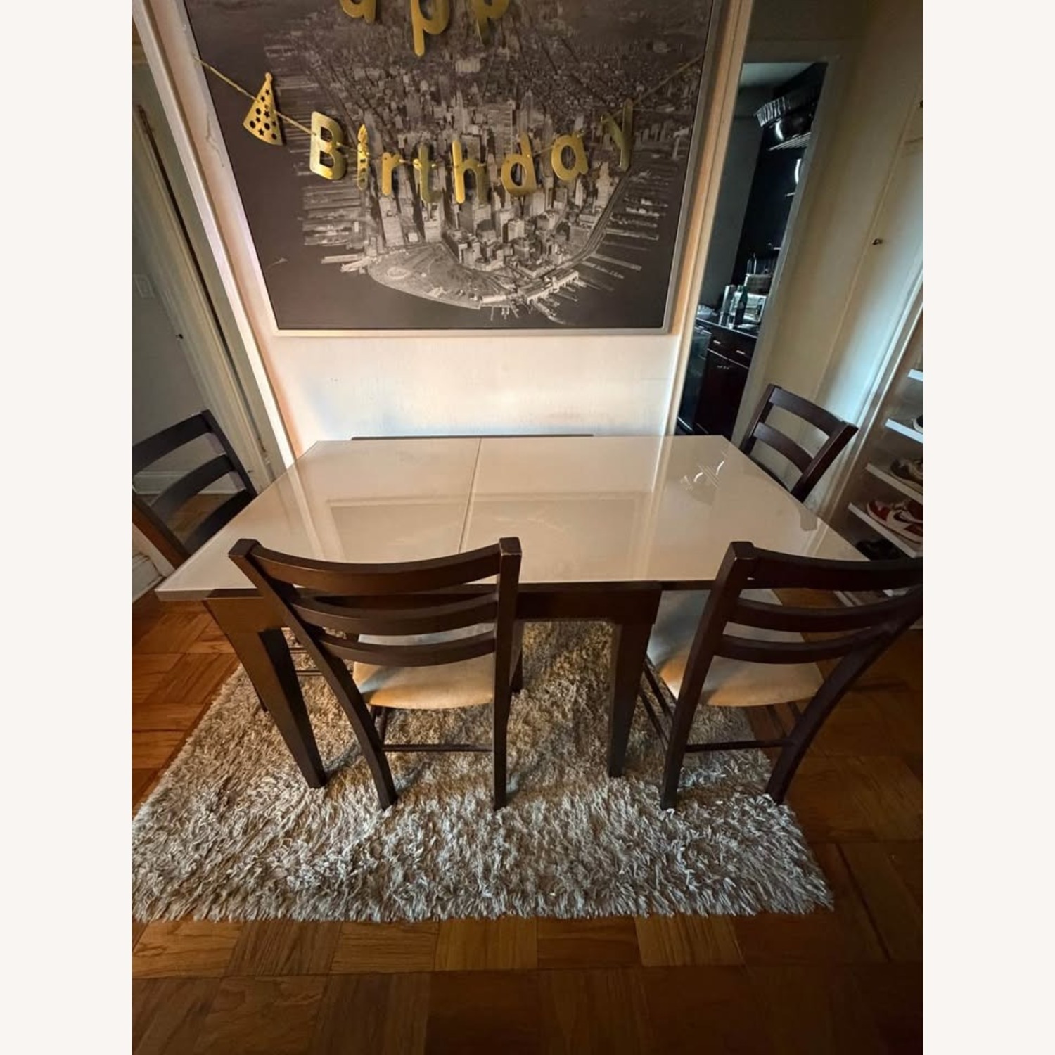 Italian Extendable Dining Table + 4 Chairs - image-4