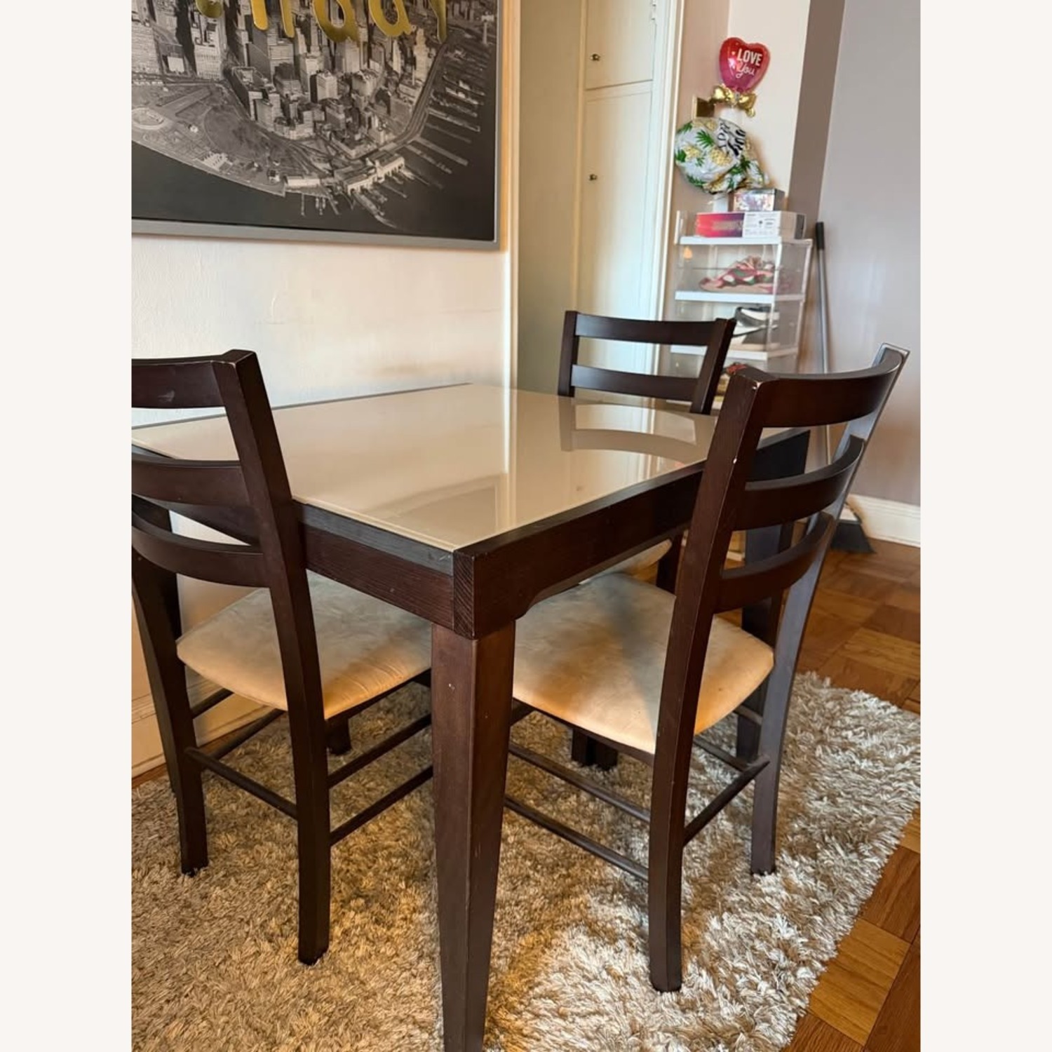 Italian Extendable Dining Table + 4 Chairs - image-5