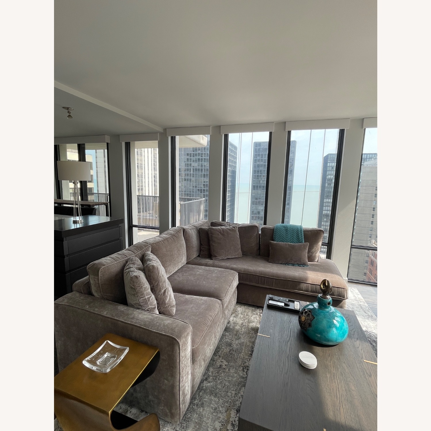 Interior Define James Dark Gray 2 Piece Sectional - image-2