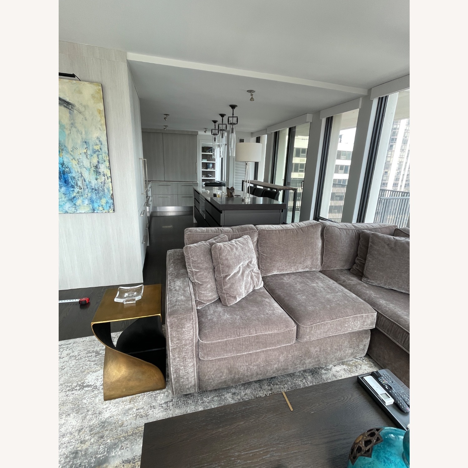 Interior Define James Dark Gray 2 Piece Sectional - image-3