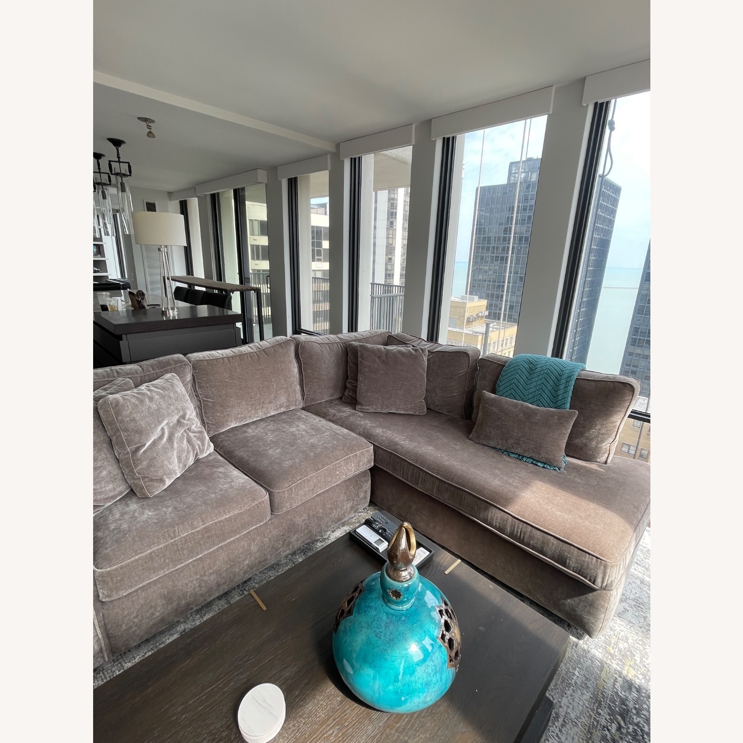 Interior Define James Dark Gray 2 Piece Sectional - image-1