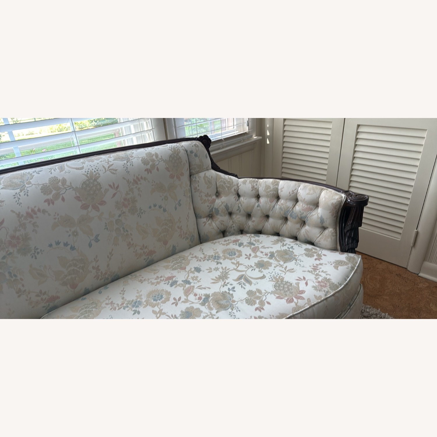 Vintage/Antique Fabric 3+ Seater Sofa - image-2
