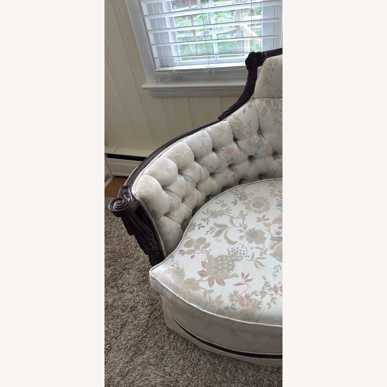 Vintage/Antique Fabric 3+ Seater Sofa - image-3