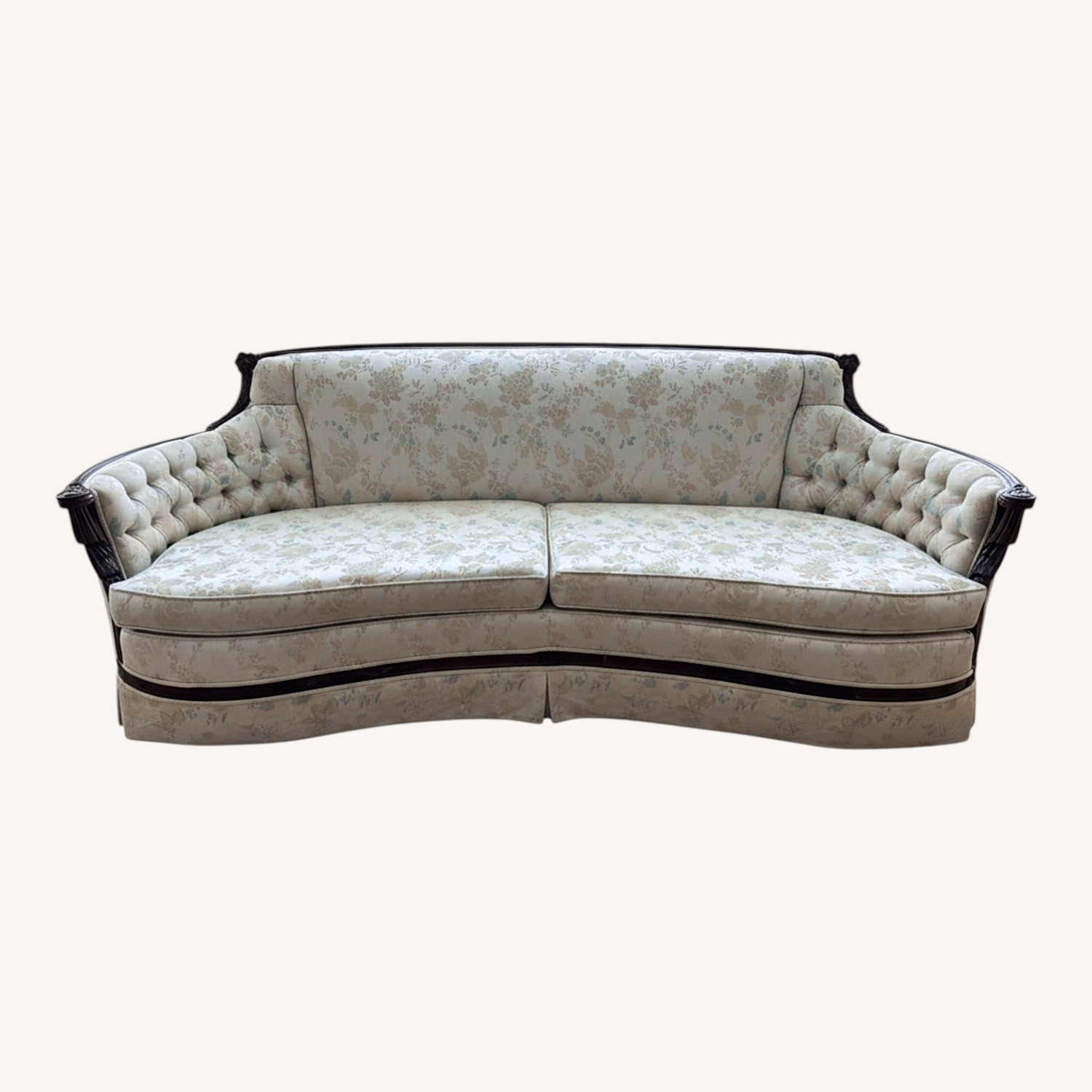 Vintage/Antique Fabric 3+ Seater Sofa - image-0