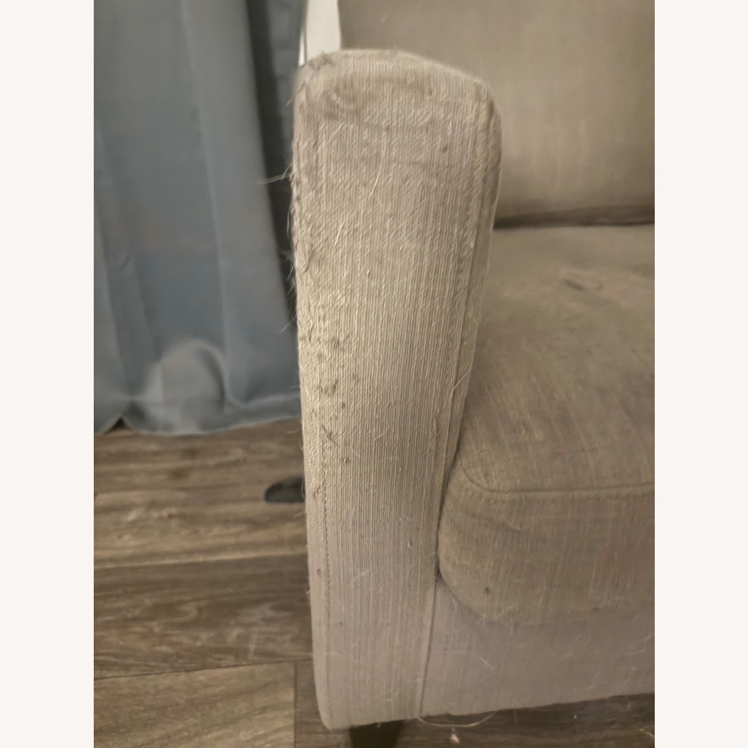 World Market Light Gray Chaise Lounge - image-2