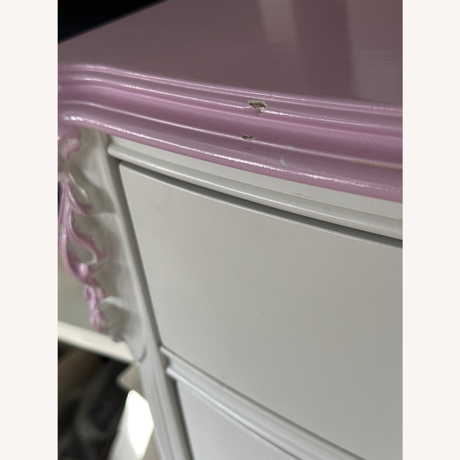 Vintage/Antique White Wood Dresser - image-9