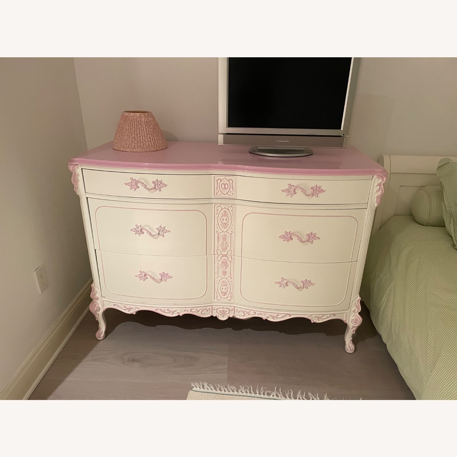 Vintage/Antique White Wood Dresser - image-3