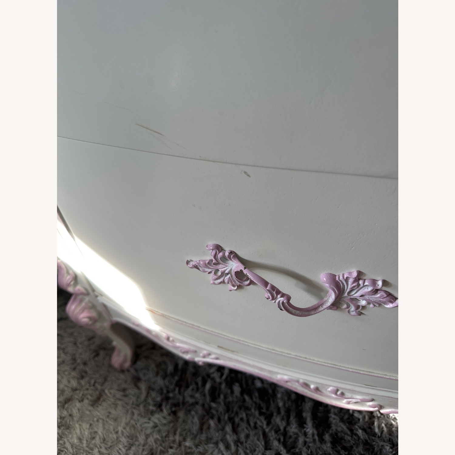 Vintage/Antique White Wood Dresser - image-7