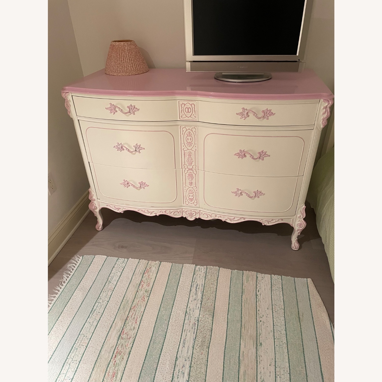 Vintage/Antique White Wood Dresser - image-2