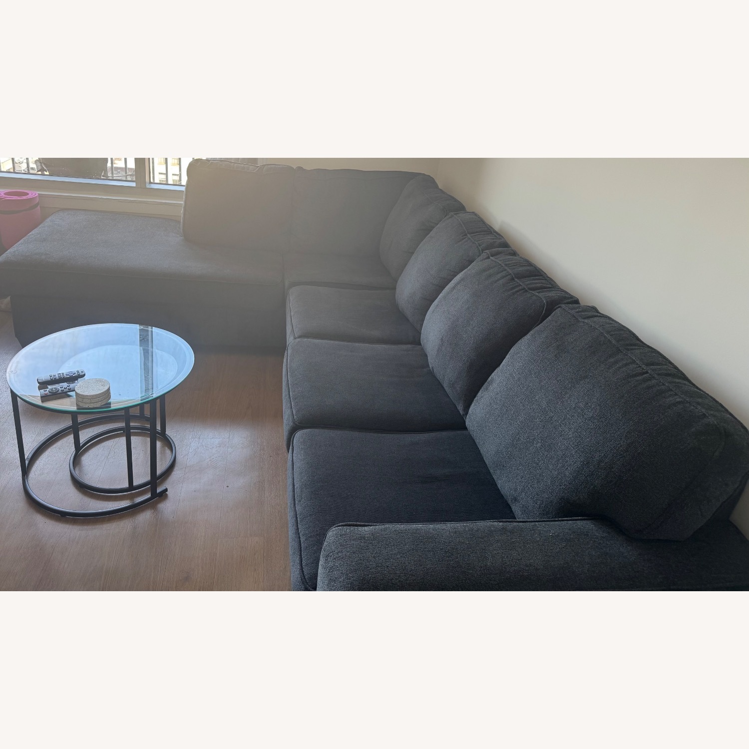 Dark Gray 2 Piece Sectional - image-3