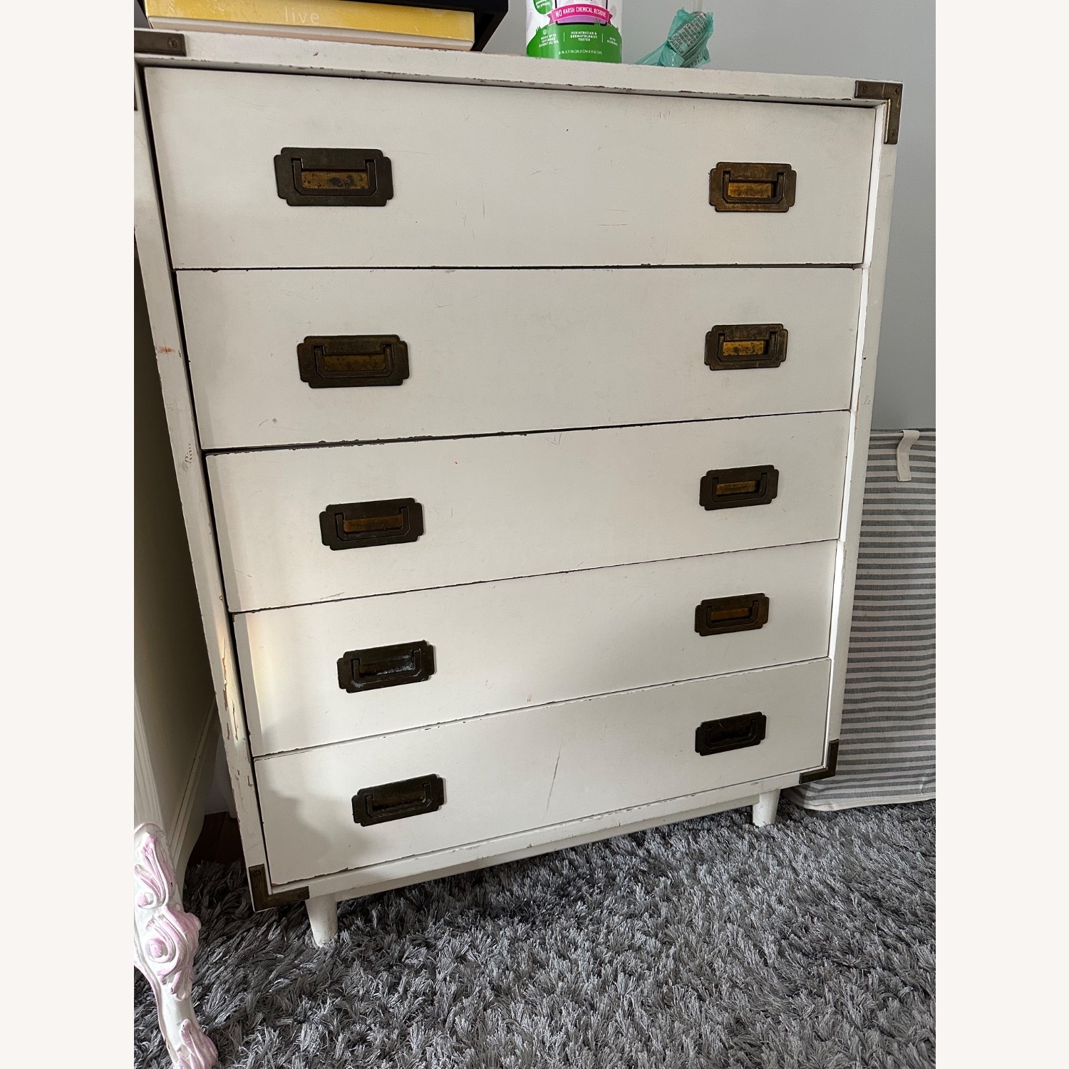 Vintage/Antique Finds White Wood Dresser - image-2