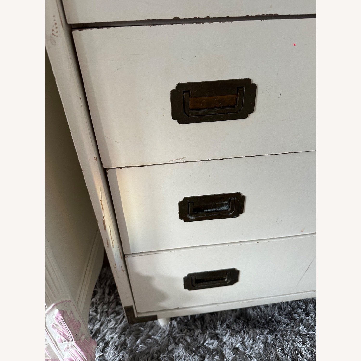 Vintage/Antique Finds White Wood Dresser - image-6