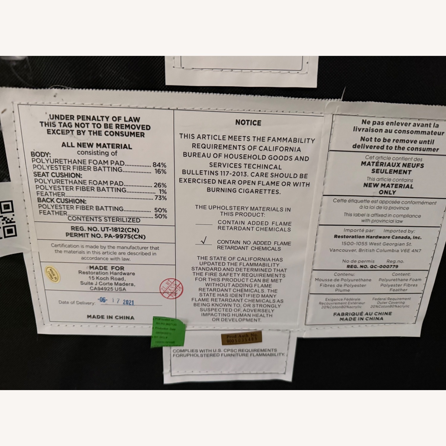 Restoration Hardware Cloud Modular 3-Piece Sofa - image-4