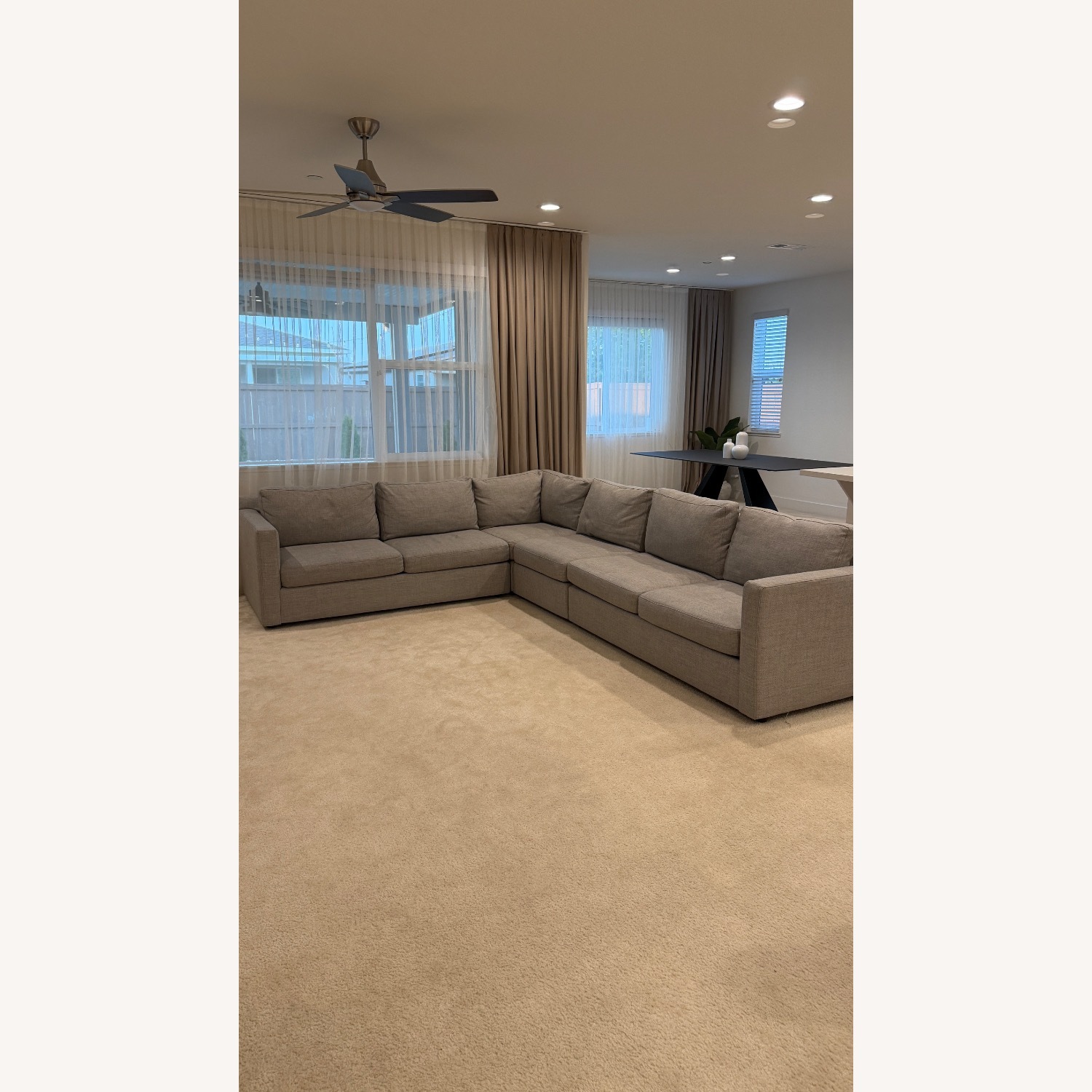 Crate & Barrel Barrett II 3-Piece L-Shaped Sectional Sofa - image-1