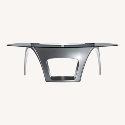 Used Pininfarina Silver Glass Desk  for sale on AptDeco