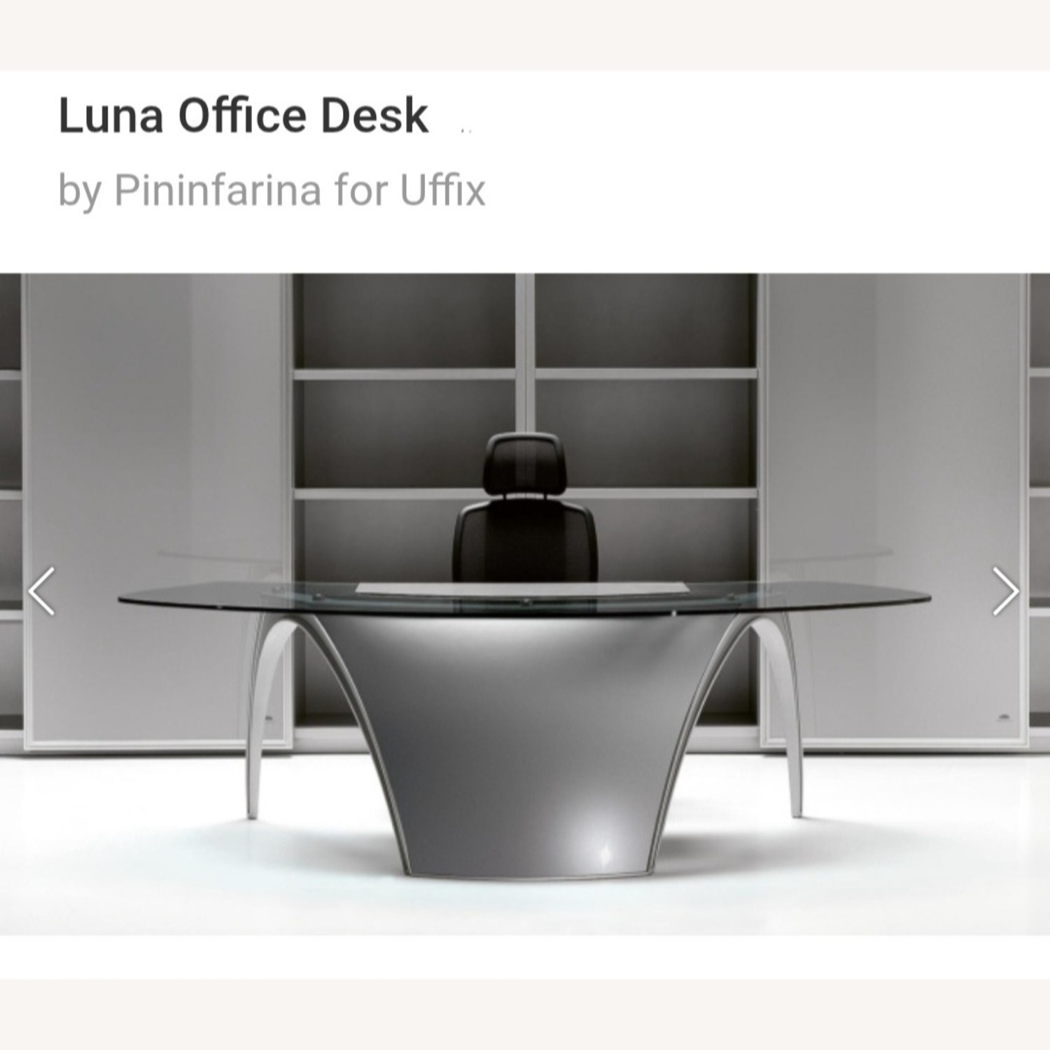Pininfarina Silver Glass Desk - image-1