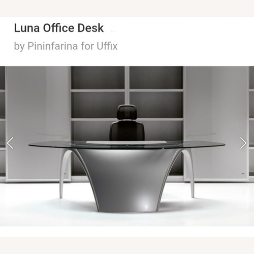 Used Pininfarina Silver Glass Desk  for sale on AptDeco
