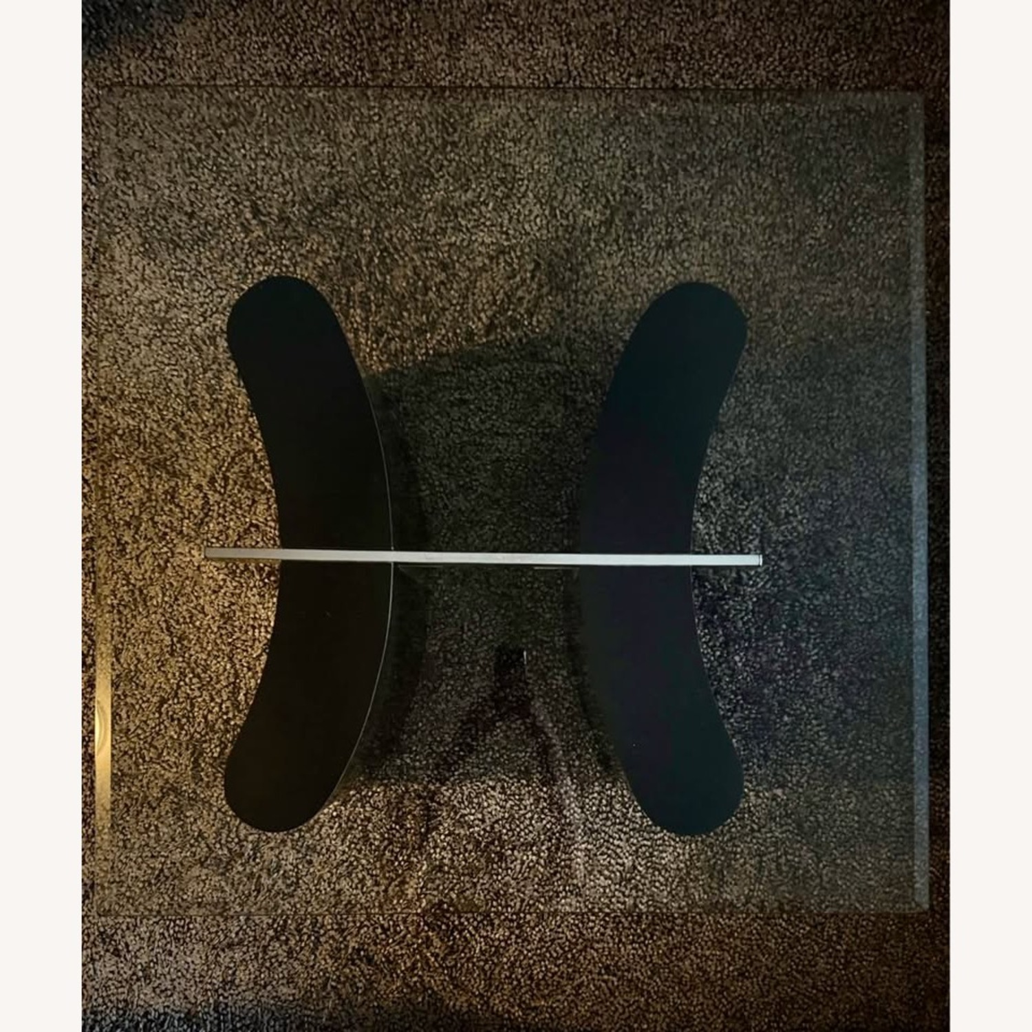 Modern Tempered Glass Coffee Table | Black Base - image-4