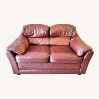 Ethan Allen Leather 2 Seater Sofa