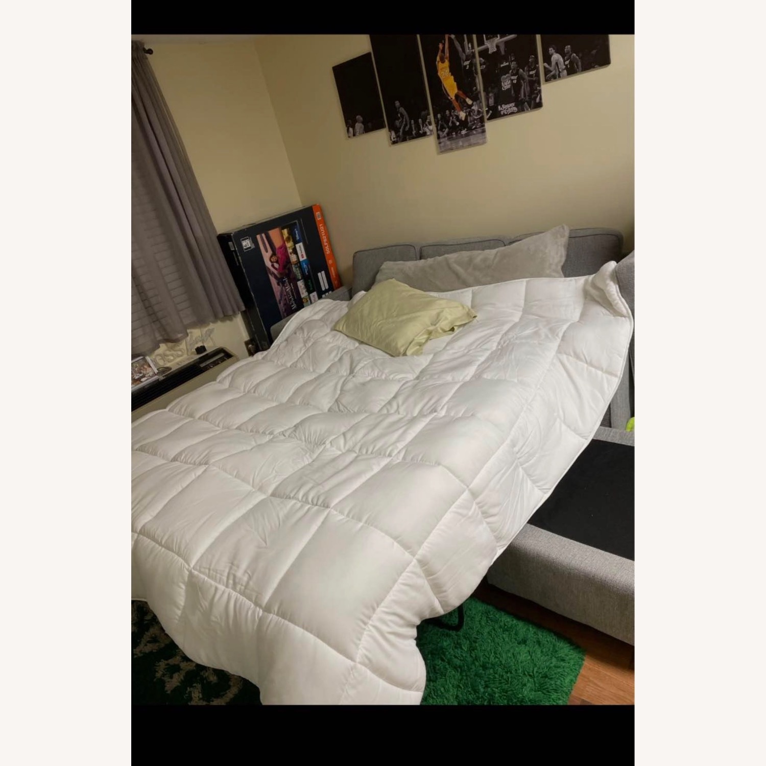 Raymour & Flanigan Farron Light Gray Fabric Sleeper Sofa - image-5