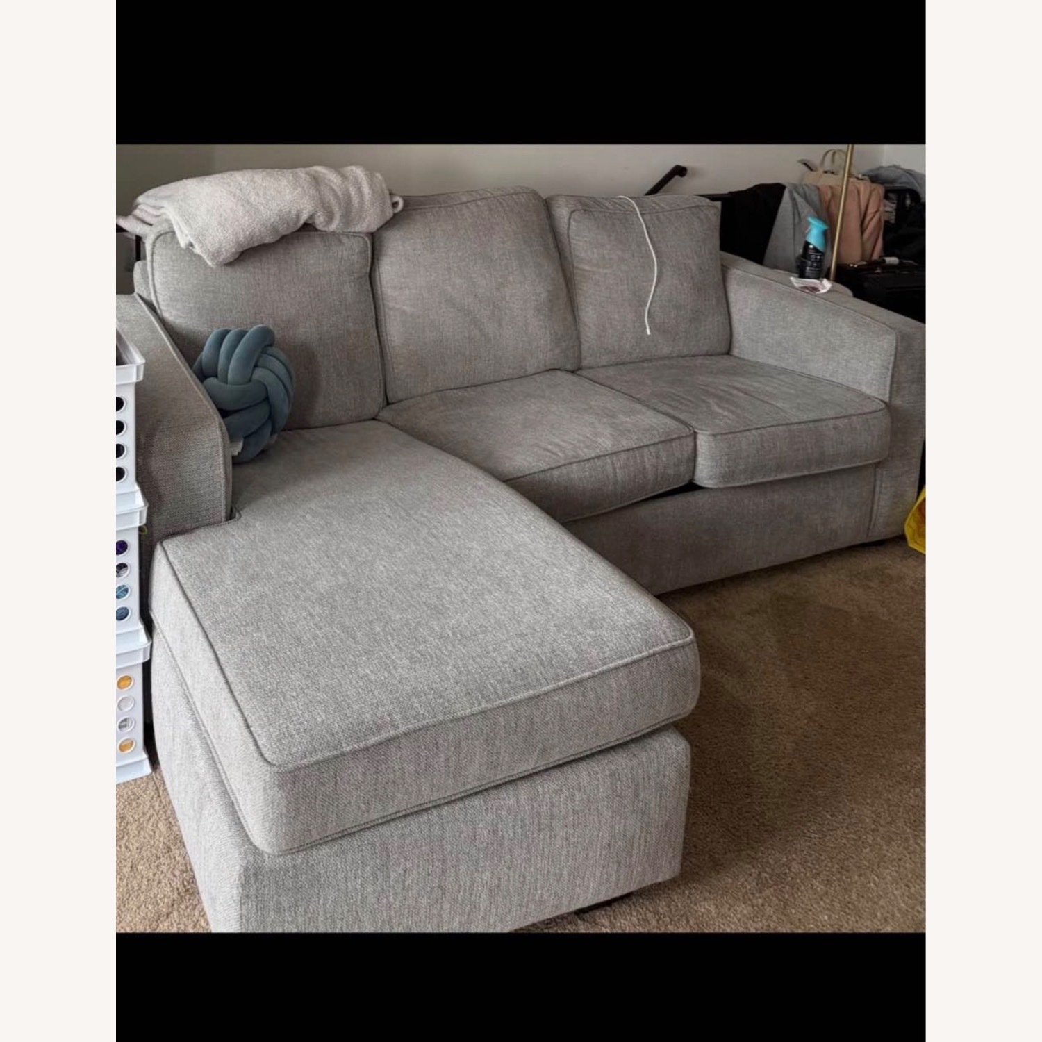 Raymour & Flanigan Farron Light Gray Fabric Sleeper Sofa - image-4