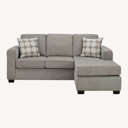 Used Raymour & Flanigan Farron Light Gray Fabric Sleeper Sofa for sale on AptDeco