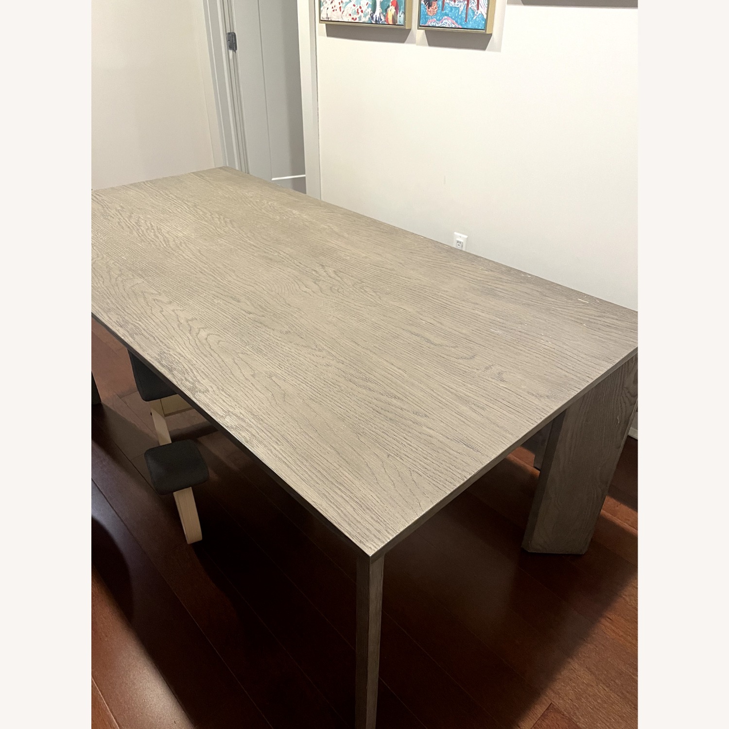 Restoration Hardware Arles Grey Oak Wood Dining Table - image-2