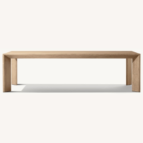 Used Restoration Hardware Arles Grey Oak Wood Dining Table for sale on AptDeco