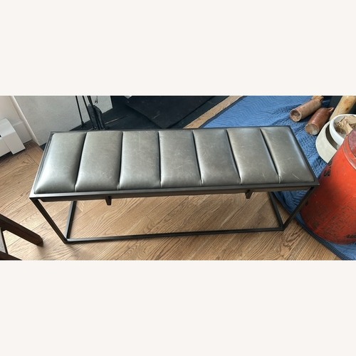 Used West Elm Fontanne Leather Bench for sale on AptDeco