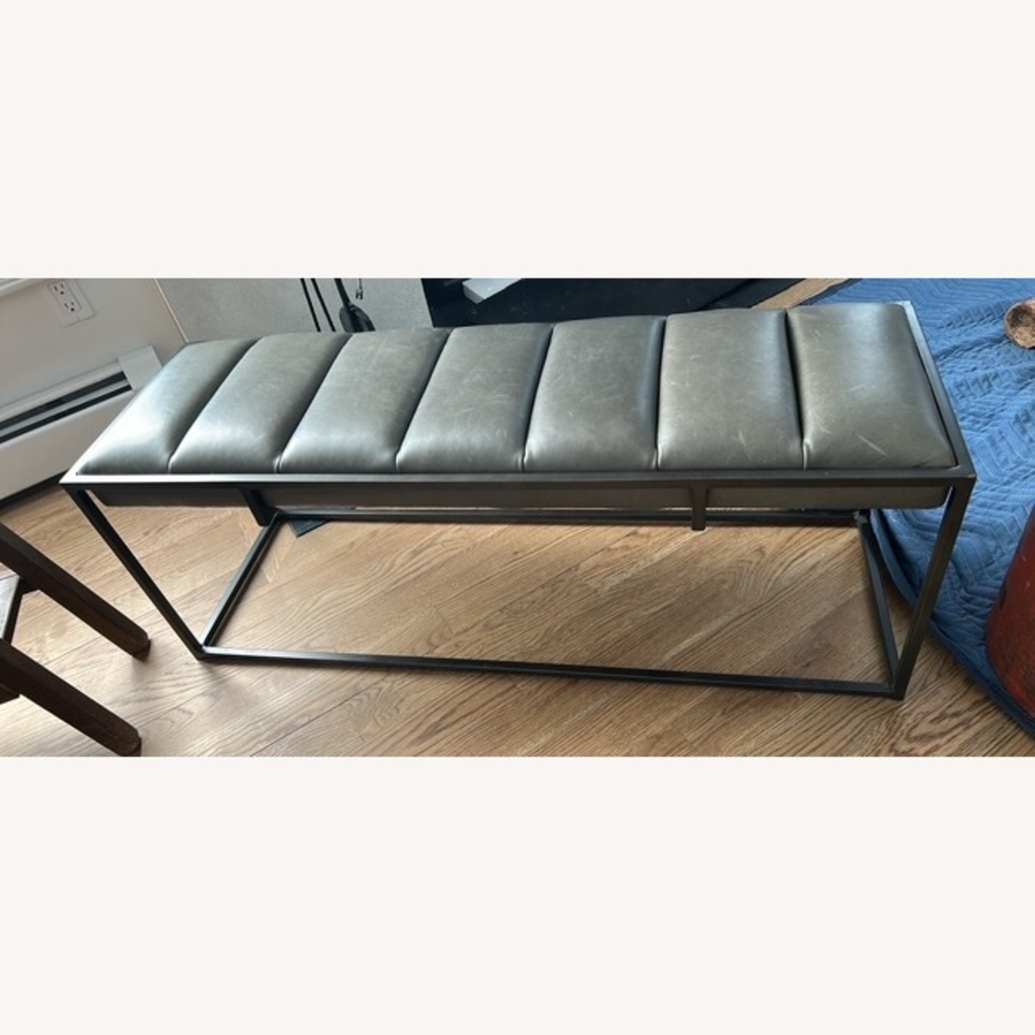 West Elm Fontanne Leather Bench - image-3