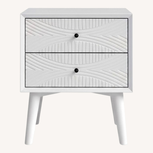 Used AllModern Daria White Wood Nightstand for sale on AptDeco