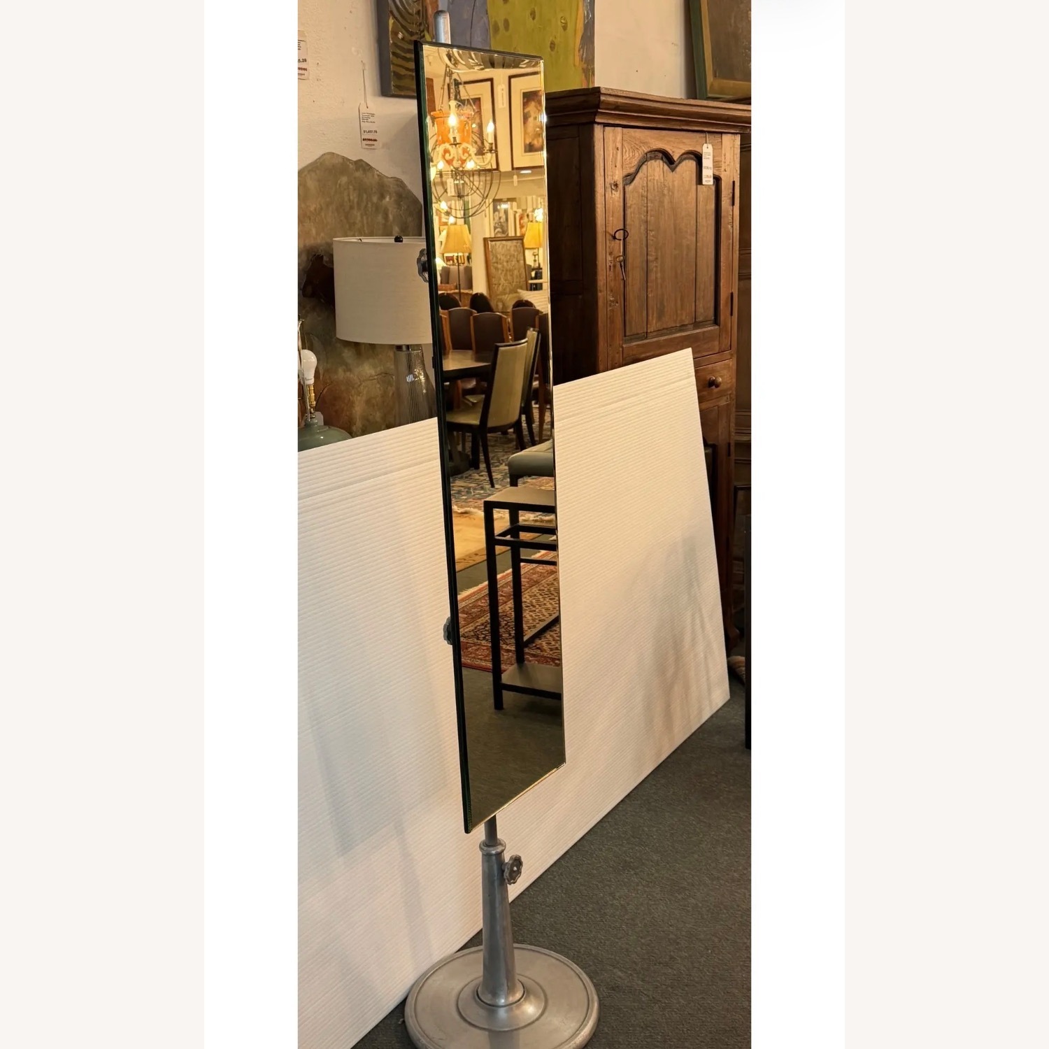 Restoration Hardware Light Gray Floor Mirror - image-6