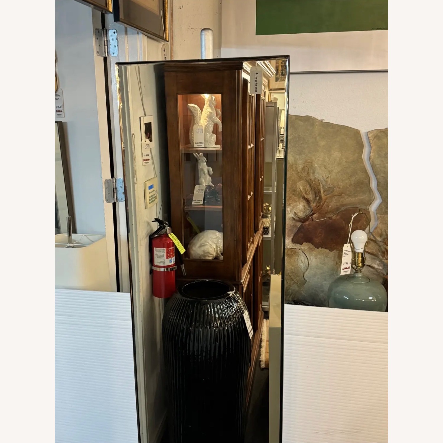 Restoration Hardware Light Gray Floor Mirror - image-11