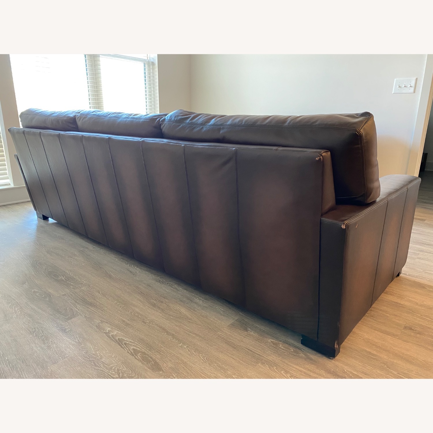 Pottery Barn Turner Dark Brown Leather 3+ Seater Sofa - image-3